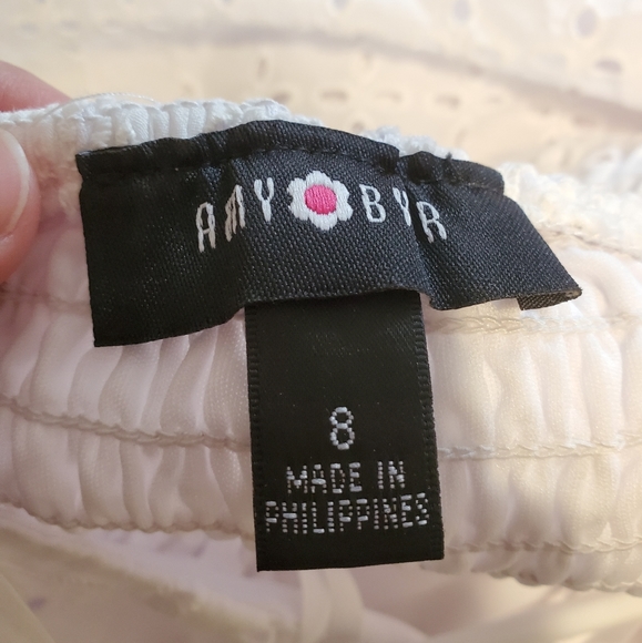 White Eyelet Cotton Dress - Picture 5 of 7